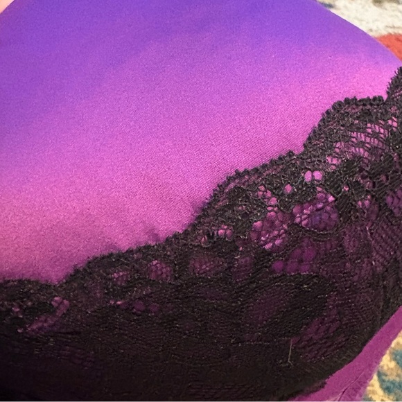 Cacique Purple and Black Lace Bra - Picture 3 of 5